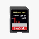 Карта памяти SD SanDisk Extreme Pro, 64 ГБ, 128 ГБ, 256 ГБ, 170, МБс., U3, V30, 4K, SDXC, SDHC