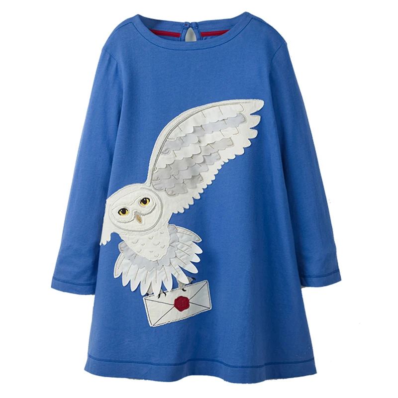 Детское платье с аппликацией в виде животного Осень-зима 2019 | Детская одежда и