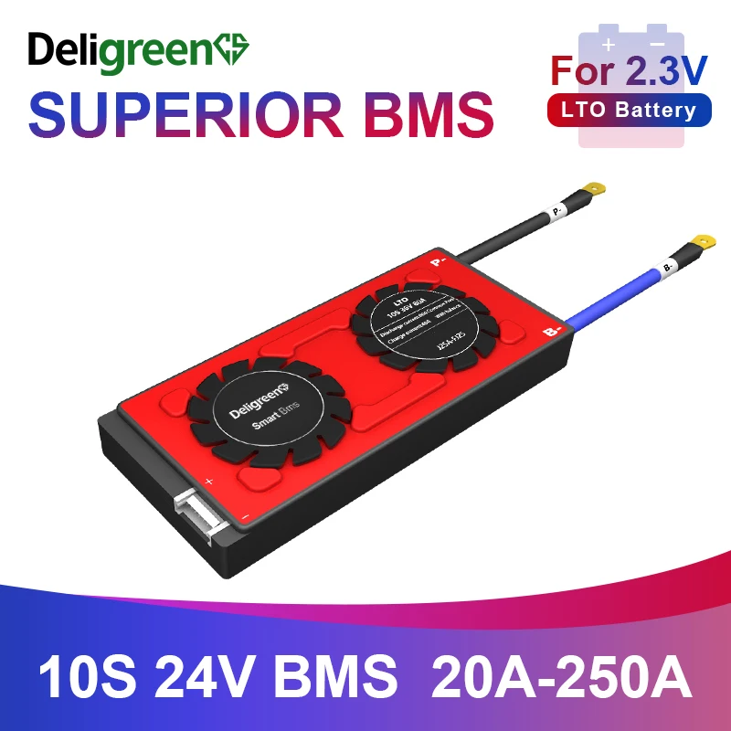 

LTO 3S 5S 10S 15S 20S 25S 30S 100A 200A 250A BMS With Balance 2.4V 6S LTO BMS battery pack 18650 lithium titanate battery
