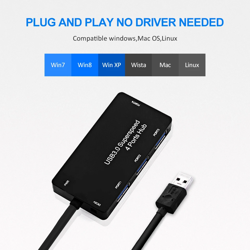 Micro USB Hub 3 0 высокоскоростной 4 порта Usb адаптер мульти концентратор 5 Гбит/с Mni