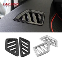 for peugeot 3008 gt 2017 2020 lhd carbon fiber car front upper air conditioning vent cover trim ac outlet interior accessories