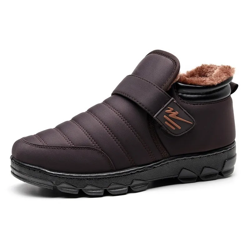 

2019 new winter men's plus velvet snow boots warm plus thick magic paste anti-slip old man's boots men's shoes work boots
