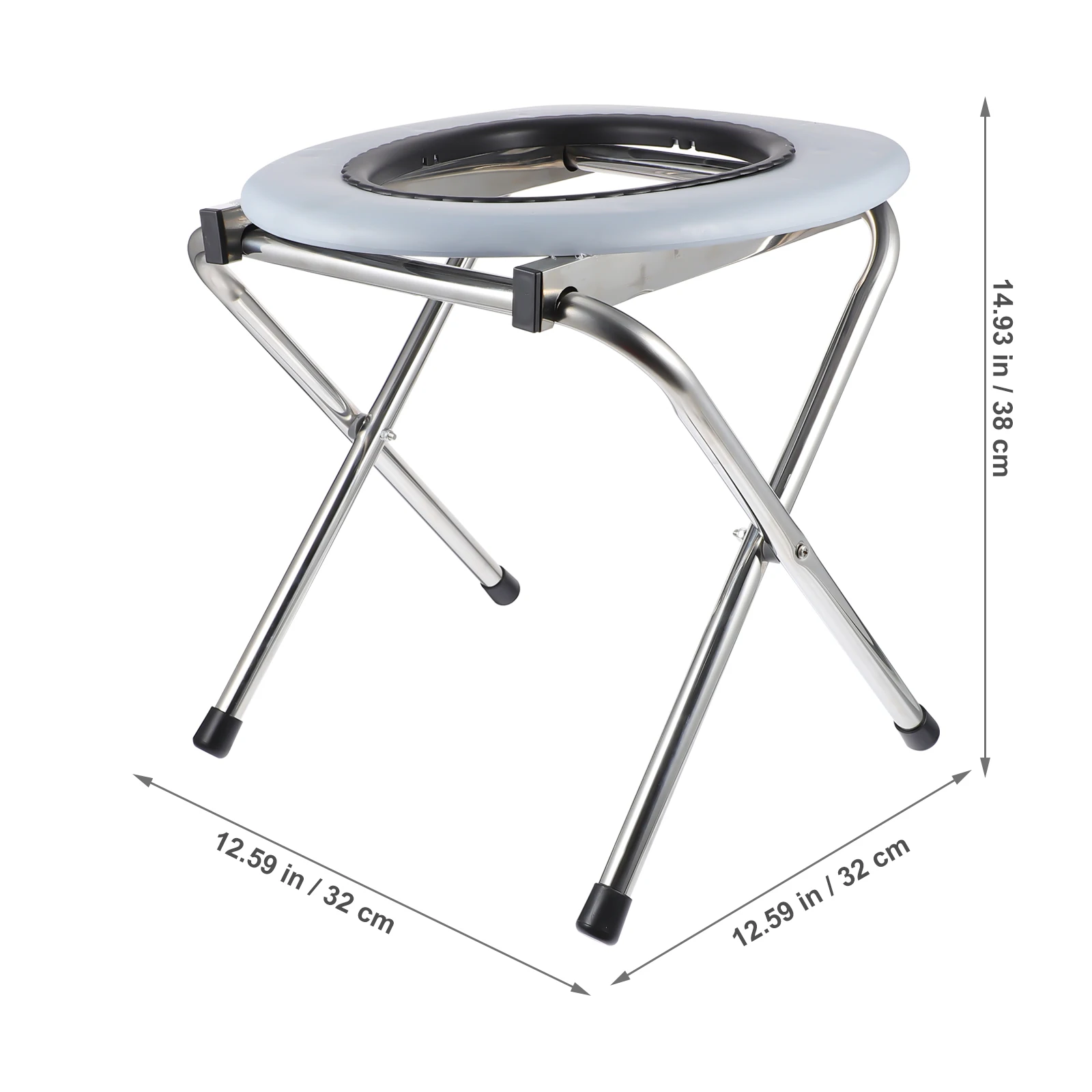 

Foldable Bathroom Toilet Chair Portable Toilet Stool Potty Chair for The Old