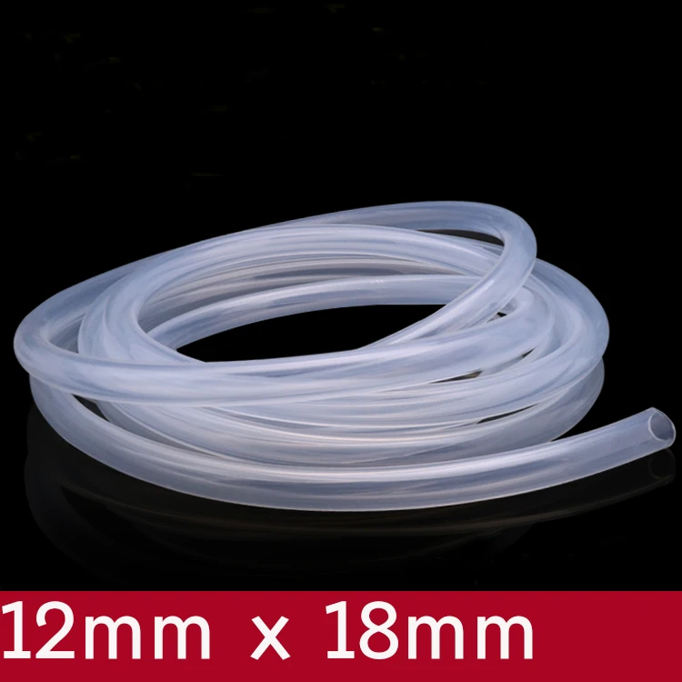 

Transparent Flexible Silicone Tube ID 12mm x 18mm OD Food Grade Non-toxic Drink Water Rubber Hose Milk Beer Soft Pipe Connect