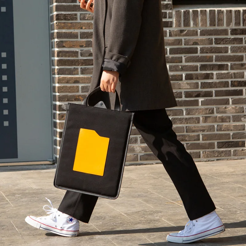 

Business Women's Briefcase 2021 Canvas Handbag13 15inch Briefcase for Ladies Laptop Bag Women Office Big Tote Ladies Bag Purse