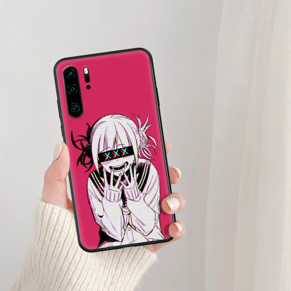 

Sad Anime Aesthetic Senpai Himiko Toga Phone Case For Huawei P Mate Smart 10 20 30 40 Lite Z 2019 Pro black Cell Soft Etui