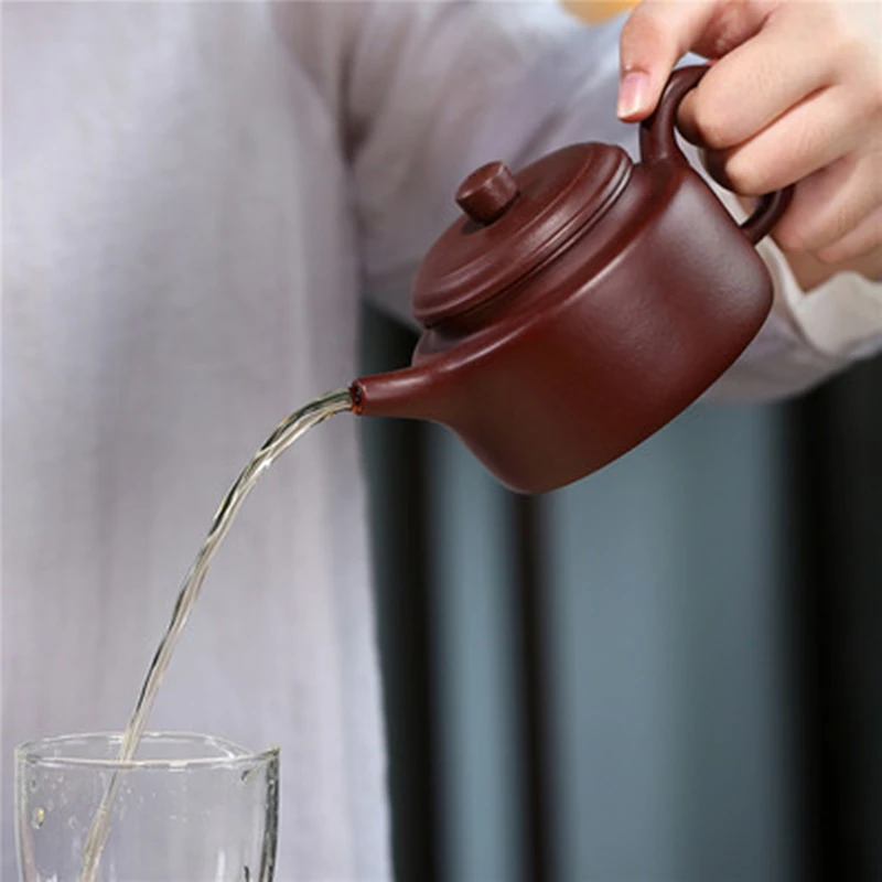 

Yixing Original Ore Handmade Zisha Teapot Collection Purple Zhu Nide Zhong Tea Pot Gong Fu Teaware 300ML Kettle