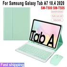 Чехол для Samsung Galaxy Tab A7 10,4 2020 корпус клавиатуры SM-T500 SM-T505 из искусственной кожи (полиуретан) Bluetooth клавиатура Funda с коврик для мыши