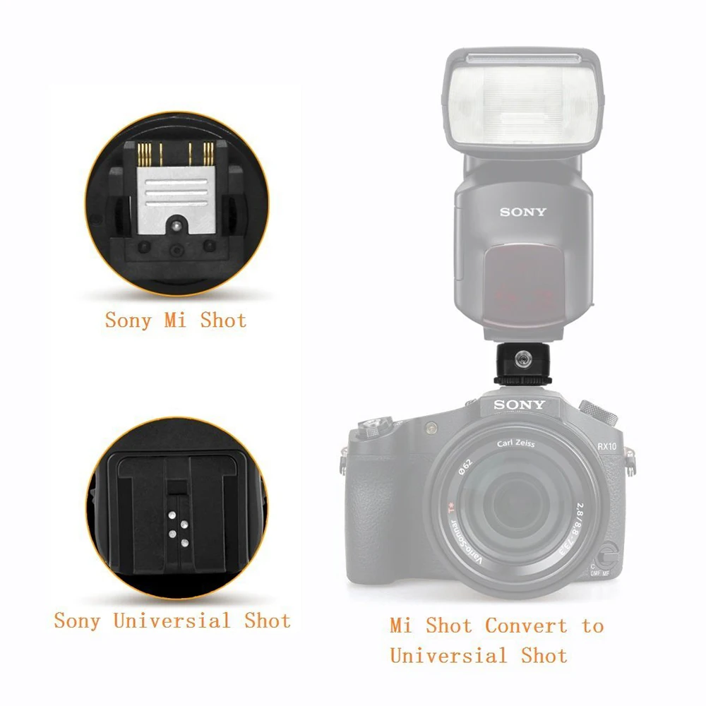 Pixel TF-335 Hot Shoe Adapter For Sony A7 II A7S A7R A3000 A6000 A5000 NEX-7 NEX-6 NEX-5R HX50 NEX-3 to Universal Flash | Электроника