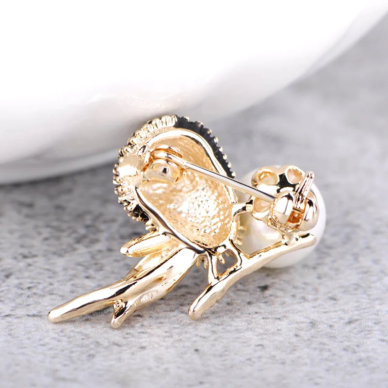 Винтажные Броши с птицами и жемчужинами в виде животных антикварные серебряные