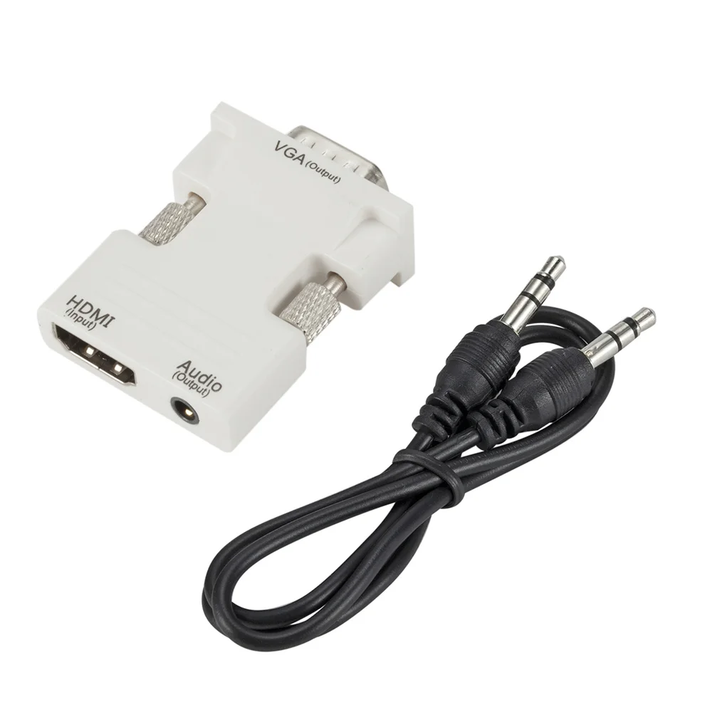 HDMI совместимый конвертер мама VGA папа 3 5 мм аудиокабель адаптер 1080P HD видеовыход