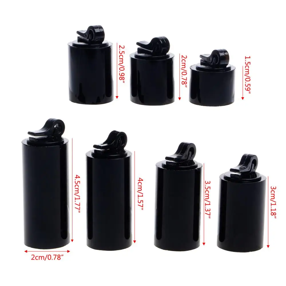 Новый 7 шт./компл. черный акриловый палец кольцо Дисплей Стенд держатель