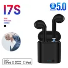 I7s Tws наушники Bluetooth 5,0 наушники Беспроводной гарнитуры стерео бас наушники-вкладыши спортивные Водонепроницаемый наушники для телефона Бесплатная доставка