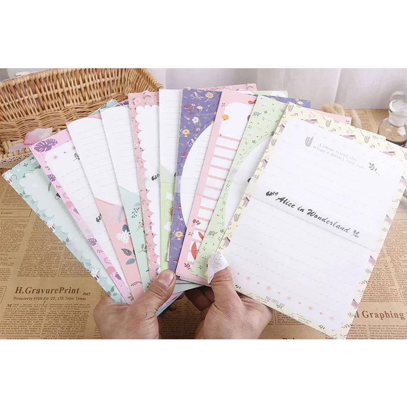 9 шт./комплект бумажные конверты с животными 6 шт. + 3 шт.|Бумага для писем| |