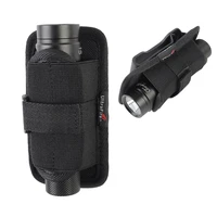 tactical flashlight pouch torch holder with 360 degree rotatable belt clip flashlight holster for belt hunting accessories