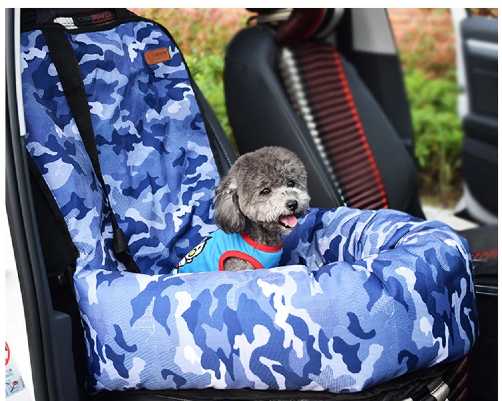 

Pets Travel Car Seat Universal Vehicle Armrest Box Pet Carrier Seat Nonslip Quilted Pet Carrier for Cats &Dogs Outdoor Travel