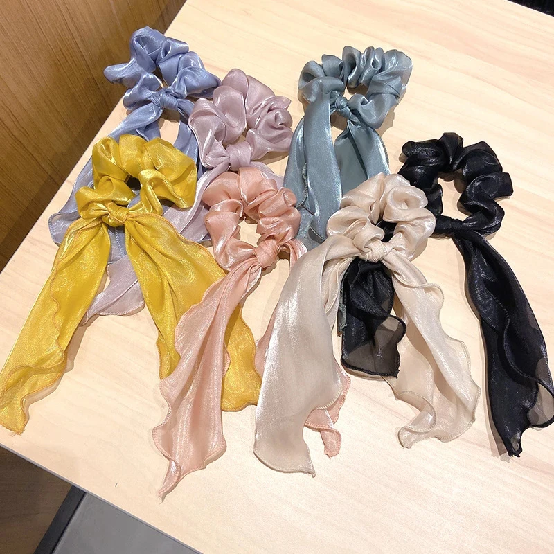 

1PC Ponytail Hair Scrunchies Chiffon Hair Band Vintage Headwear Hair Accessories Hot Hair Scarf