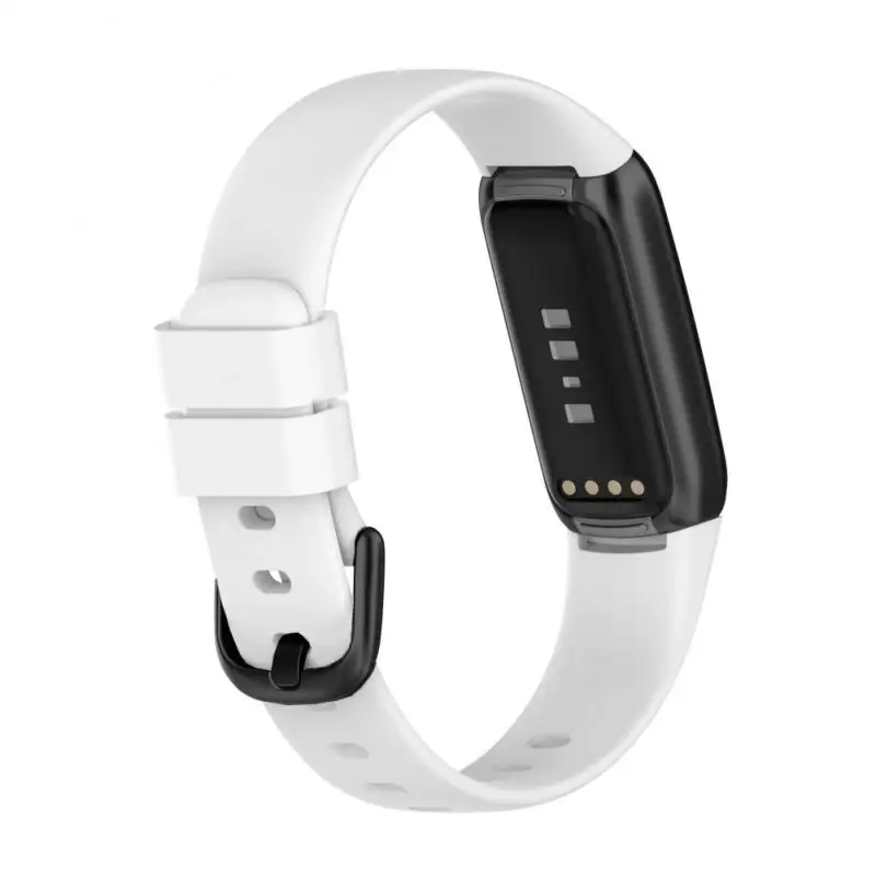 

For Fitbit Luxe Soft Silicone Strap Black Buckle Replacement Wristband Waterproof Sweatproof 10 Optional Colors