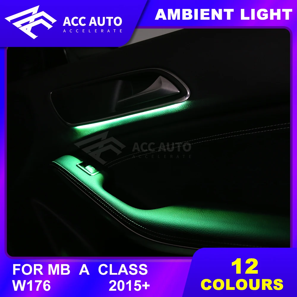 12-color LED Car Atmosphere Lamp For Mercedes-Benz A/B/CLA/GLA class W176 W117 W156 W246 Ambient Light | Автомобили и мотоциклы