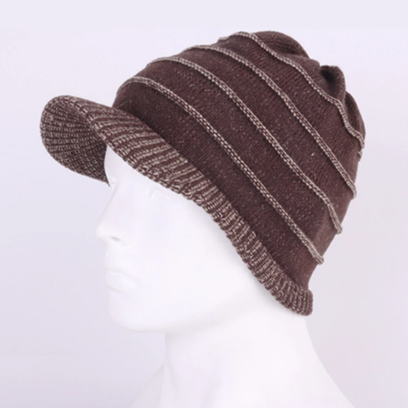 

Простая женская шапка, Удобная шапка из акриловой волокна, однотонная Повседневная зимняя женская шапка, вязаные полосатые утепленные бейс...