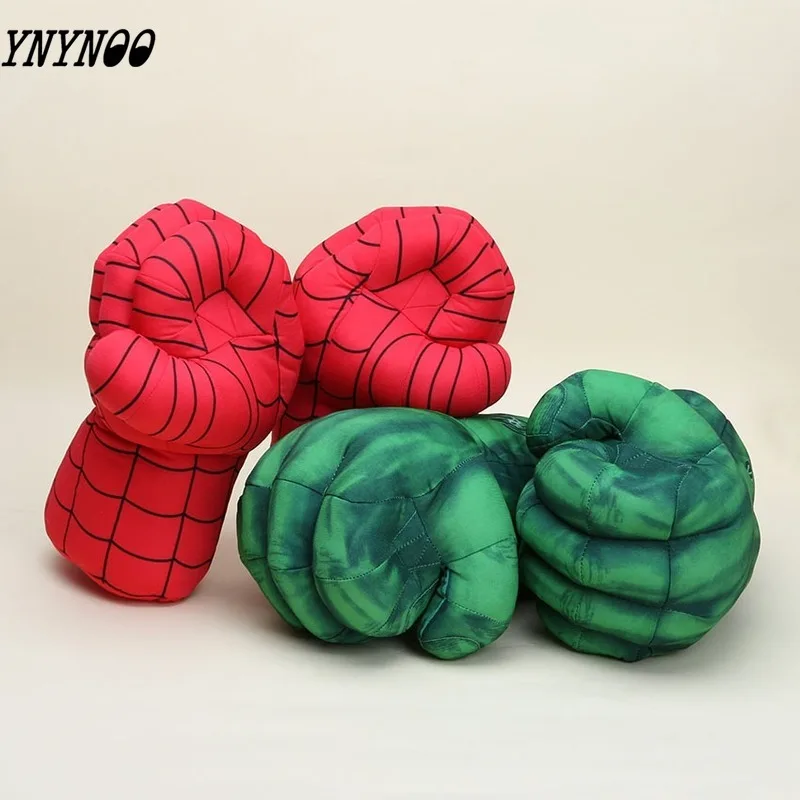 10 дюймов Marvel супер герой Железный человек перчатки невероятные Hulk Smash руки Человек-паук плюшевые перчатки шоу реквизит фигурка детские игрушки