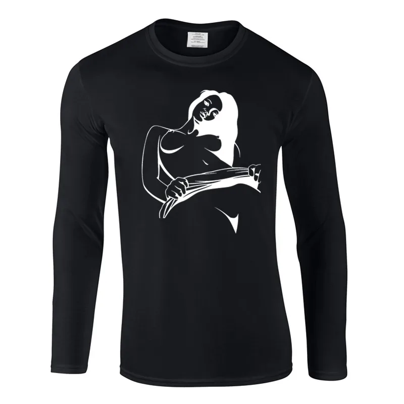 

hip hop Sexy Woman Girl Fashion Casual long Sleeve Printed T-Shirt Men Cotton Top Tees Summer Fashion Clothes