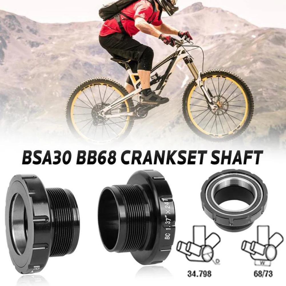 

BSA30 Bottom Brackets BSA68 BSA ISO 68mm/73mm MTB Road Bike External Bearing Bottom Brackets For BB386 30mm Crankset
