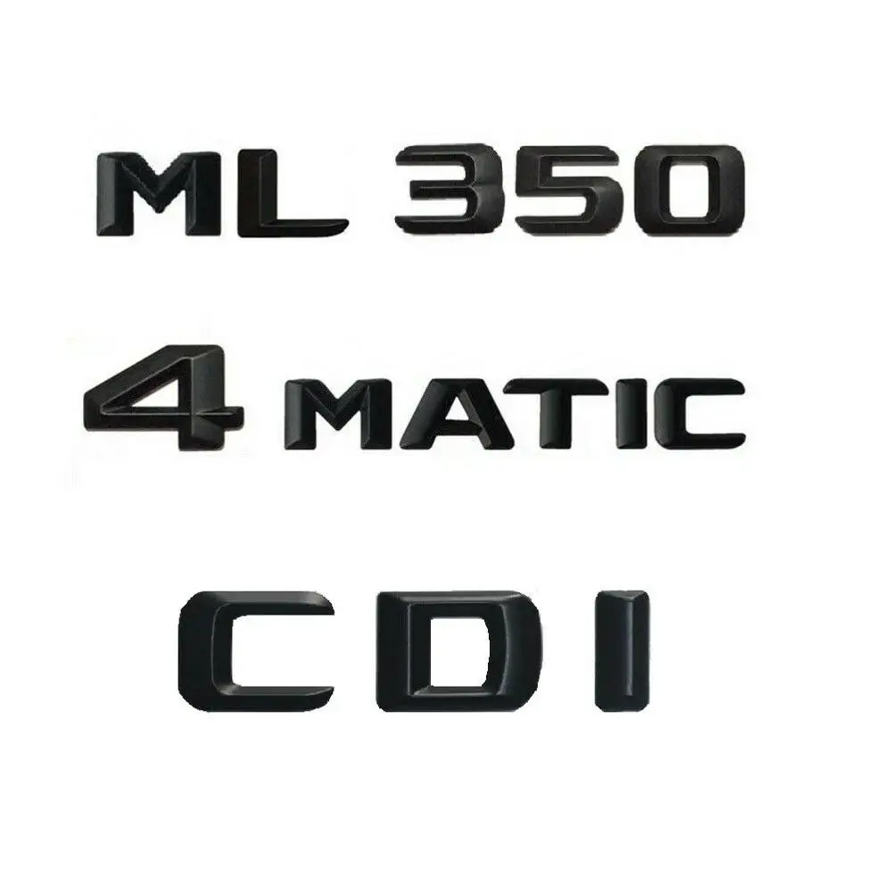 Черный 3D шрифт багажник значок эмблемы для Mercedes Benz W164 W166 ML350 CDI 4matic|Эмблемы| |