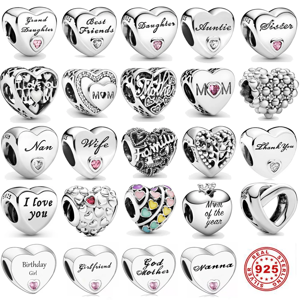 Шармы для браслета Пандора, серебро 2021 пробы, мама, жена, 925 Шармы для браслета Пандора, серебро 2021 пробы, мама, жена, 925