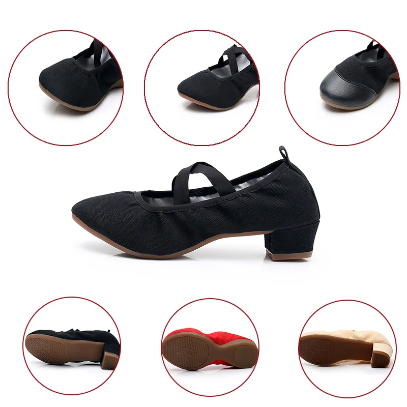 Туфли HROYL женские для балетных танцев Брендовая обувь латинских Квадратные