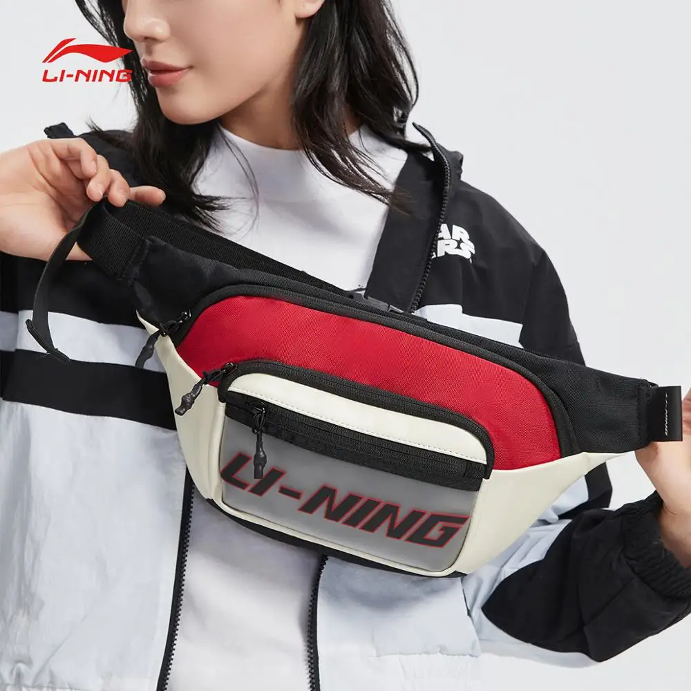 Модная поясная сумка Li-Ning унисекс 400*40*170 мм вместимость 2 л спортивные нагрудные