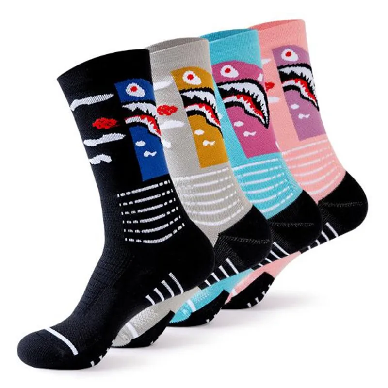 

NEW 3 Pairs Men's Sports Socks MANPAO MP-M617 Nylon Basketball Socks Outdoor Running Hiking Socks Size 38-44