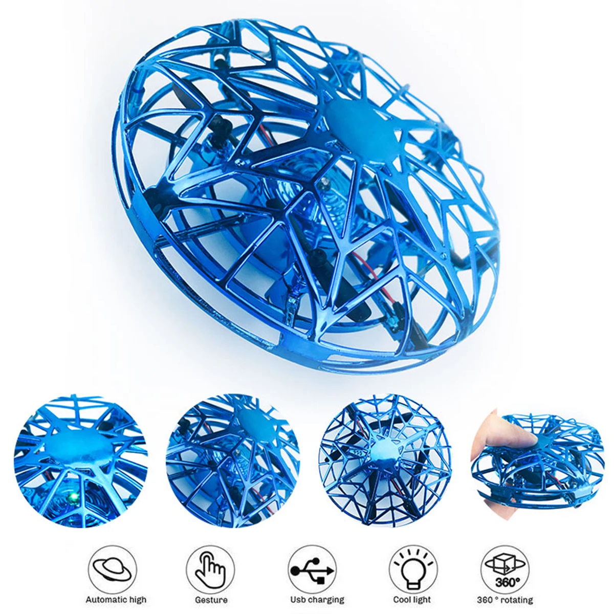 

Mini Helicopter Drone Flying Ball Toy UFO RC Infraed Hand Operated Induction Aircraft Quadrocopter Fingertip Toys For Children