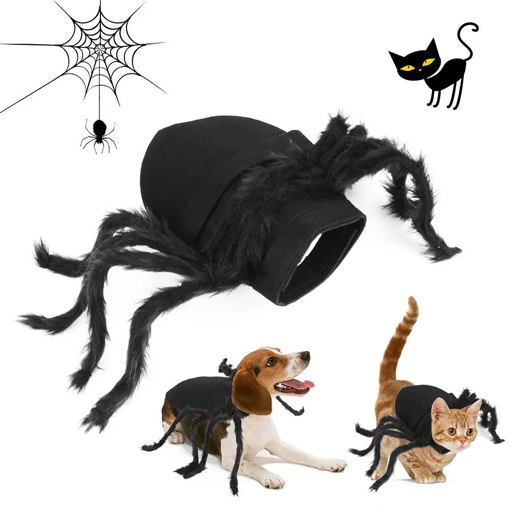 

Halloween Pet Black Spider Dog Cat Clothes Party Dress Up Cospaly Costume Decor