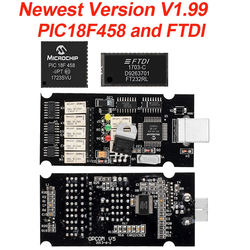 Полный чип V1.99 OPcom op-com OBD2 автомобильный диагностический инструмент для OPEL OPCOM FT232RL