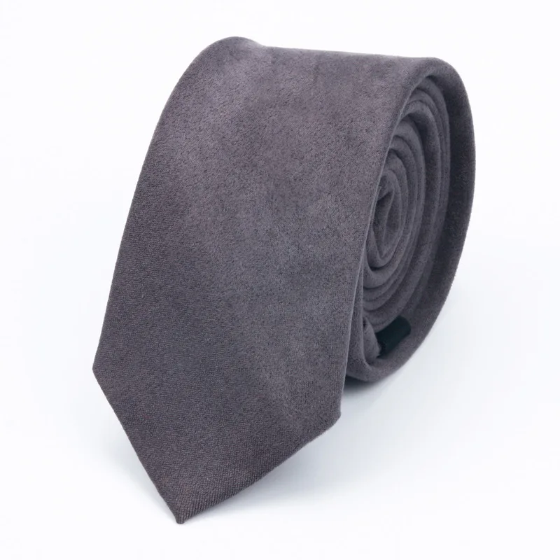 Новый модный однотонный микро замшевый галстук для жениха Кожаный Галстук