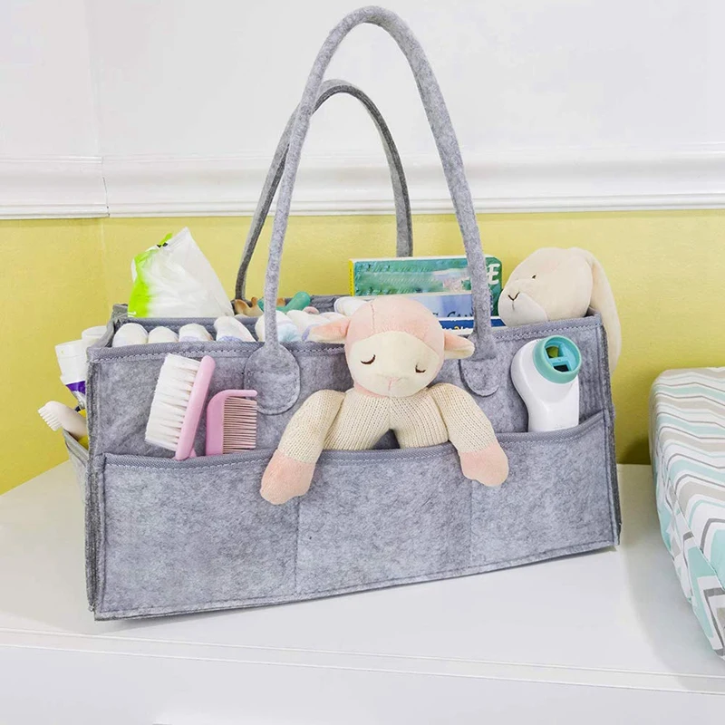Baby Diaper Caddy Portable Foldable Durable Nursery Essentials Storage Basket Bin And Car Organizer For Wipes Toys Changing Pad | Дом и сад