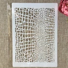 A4 29cm Wooden Net Texture DIY Layering Stencils Wall Painting Scrapbook Coloring Embossing Album Decorative Template