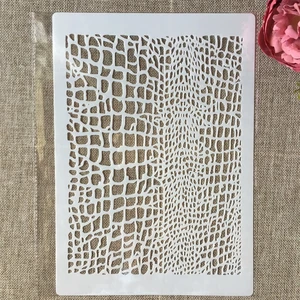 A4 29cm Wooden Net Texture DIY Layering Stencils Wall Painting Scrapbook Coloring Embossing Album Decorative Template