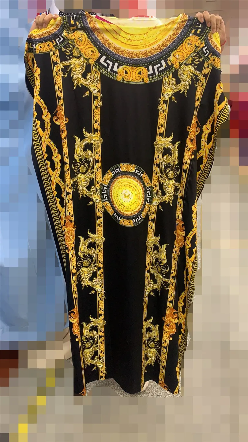 Европейское и американское свободное платье с принтом Африканское взрывное