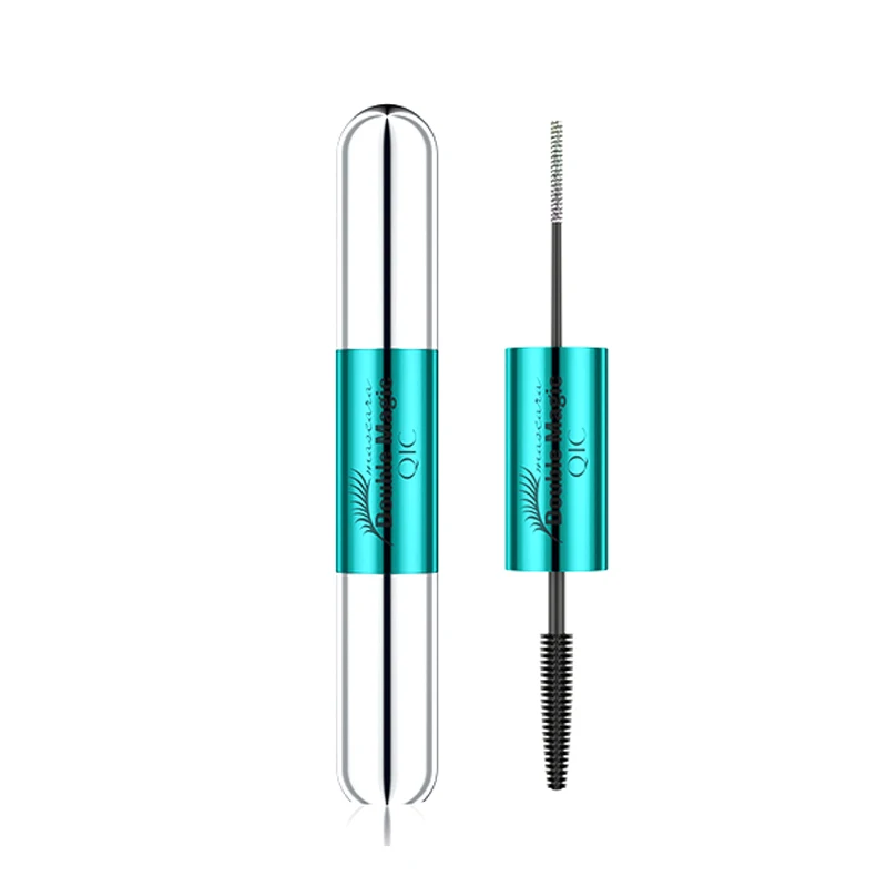 Блестящая Водостойкая тушь для ресниц с двойной головкой QIC густым натягиванием