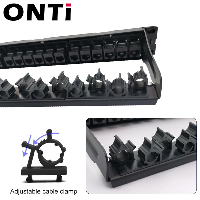 ONTi 19 &quot1U стойка сквозной связи 24 порта CAT6 коммутационная панель сетевой RJ45