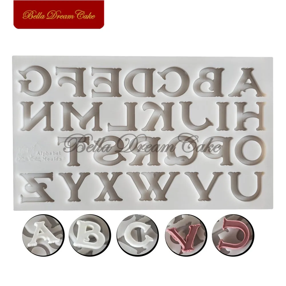 

Fashion Alphabet Silicone Mold Silicone Fondant Mold for Cake Decorating Fondant Sugarcraft Mould Baking Accessories