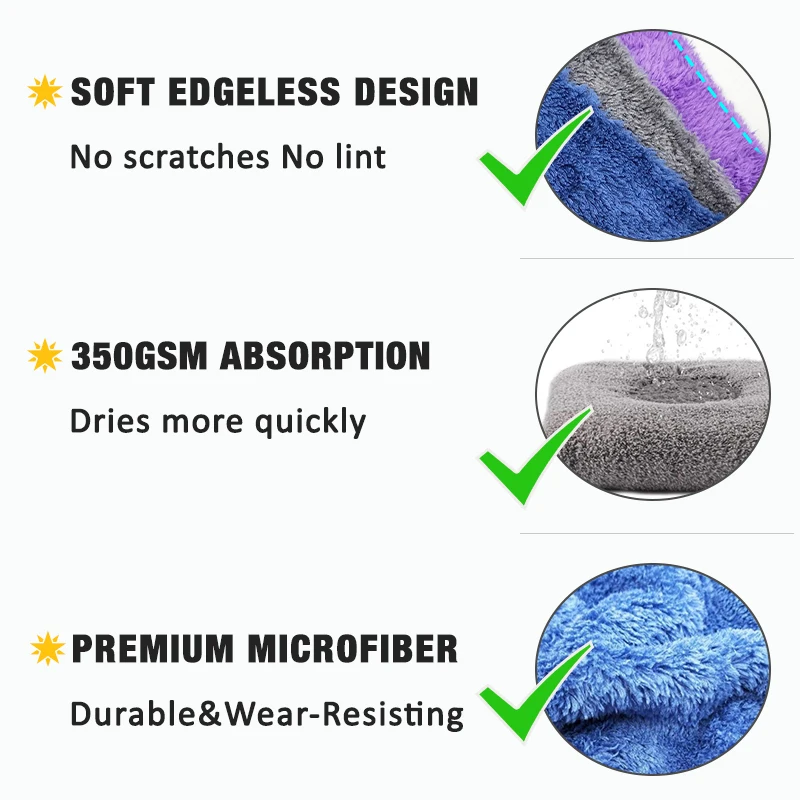 microfiber towel car interior dry cleaning kitchen towels car wash supplies home appliance auto detailing rag products tools free global shipping