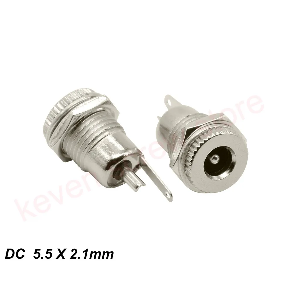 DC-099 5,5 мм x 2,1 мм 5,5 мм x 2,5 мм 5A 30 В DC разъем питания гнездовой панельный разъем 5,5*2,1 5,5*2,5 открытое отверстие 11 мм - Цвет: DC 5.5 x 2.1mm