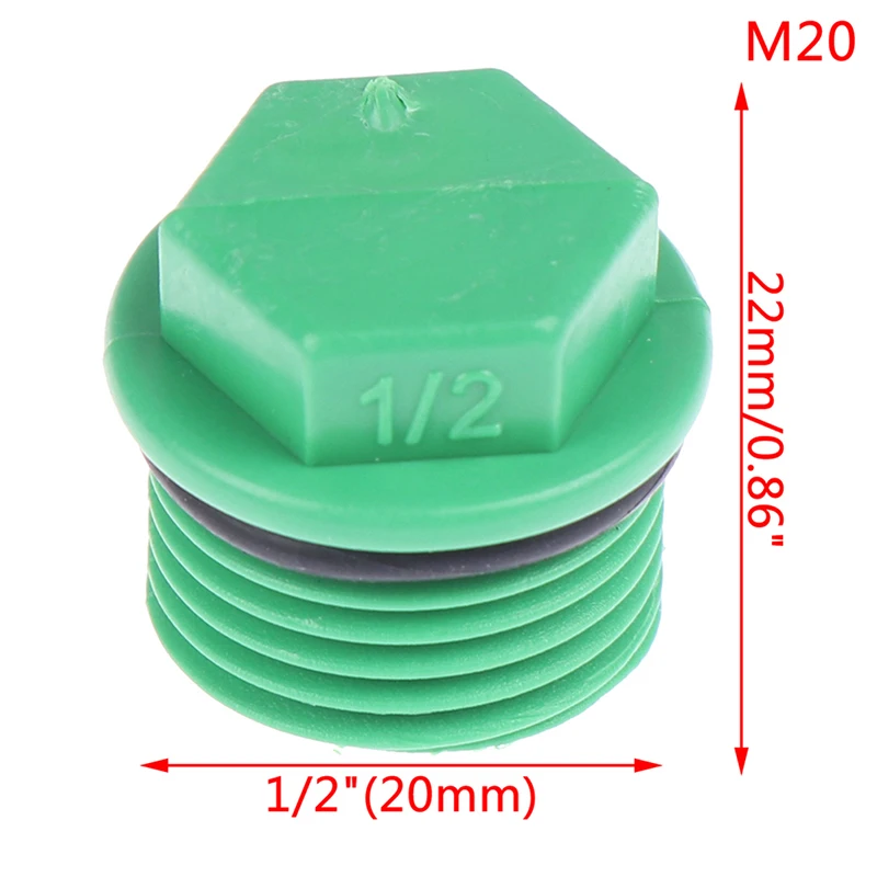 

10Pcs/Set G1/2 G3/4 G1'' Male Threaded PPR End Cap Plug Pipe Fittings Water Tubing Stopper