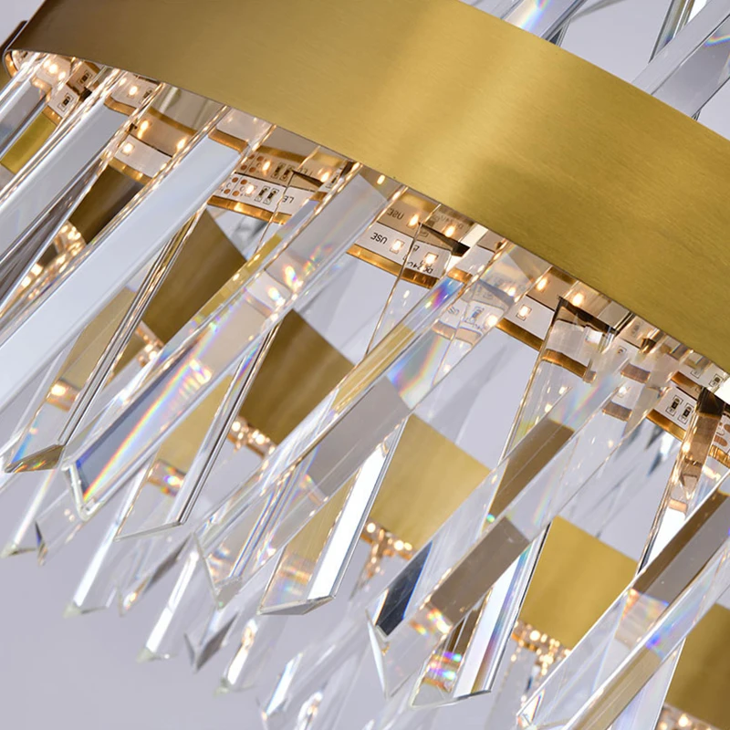

Crystal Chandelier Design Hang Lamp Lighting Gold/ Chrome Polished Steel Hot LED Modern for Living Room Morden Luxury LED Bulbs