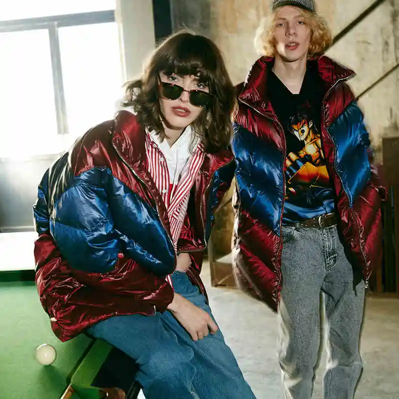 Зимний блестящий пуховик большого размера для женщин 7XL плюс размер и плотные