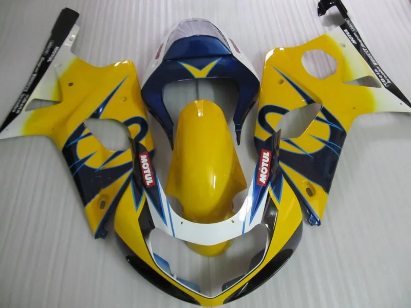 Комплект обтекателей для мотоцикла GSXR1000 K2 00 01 02 GSXR 1000 2000 2001 2002 ABS желтый синий
