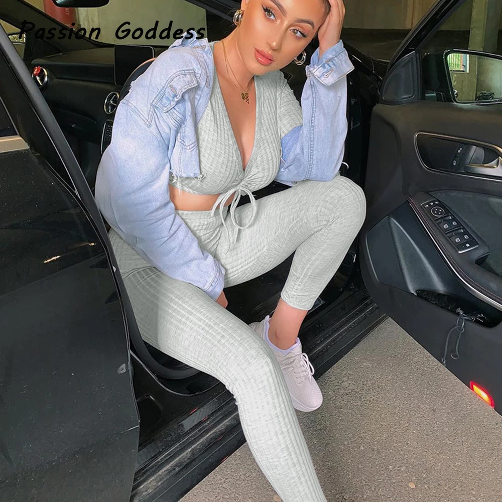 Женский повседневный комплект одежды из 2 предметов облегающие рубашки с